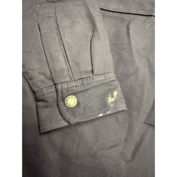 Dickies Jacket Mens Small Hooded Full Snap Quilted Workwear Painter Logo - Picture 5 of 12